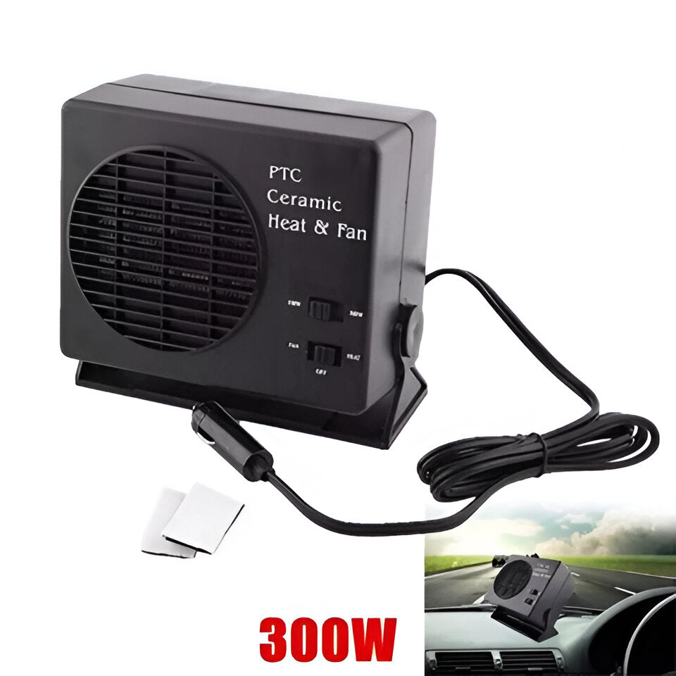 12V Ceramic Car Fan Heater - Portable Defroster & Warmer