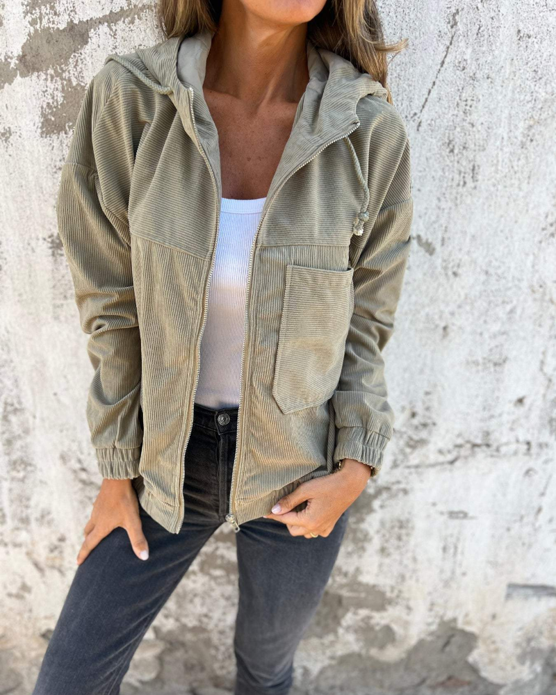 Relaxed Fit Hooded Jacket for Women - Image 3