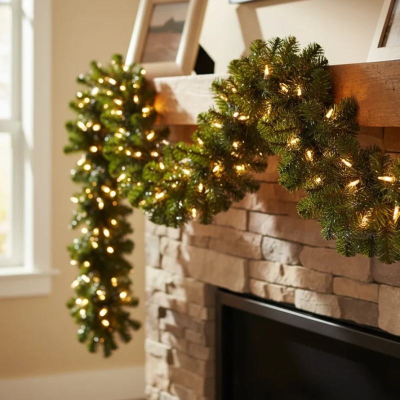 2.7m Green Christmas Garland Decoration