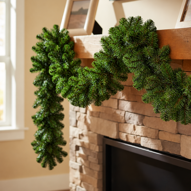 2.7m Green Christmas Garland Decoration