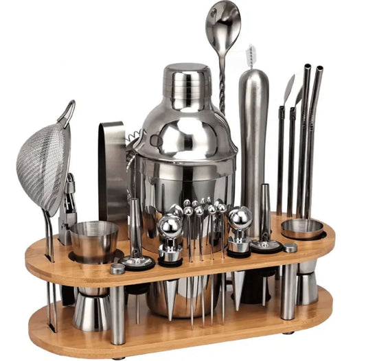 23-Piece Professional Cocktail Set in Stainless Steel
