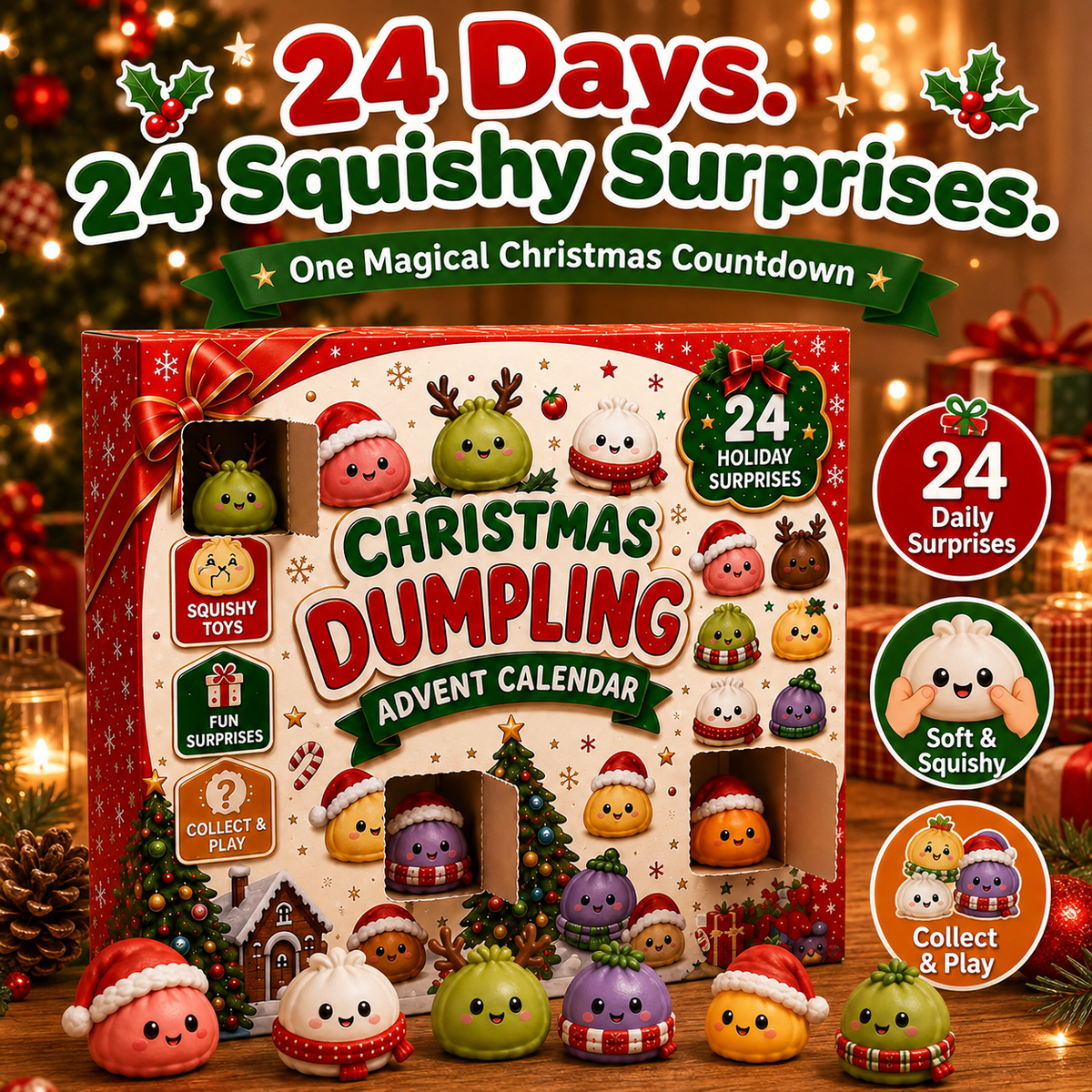 24 Days of Christmas Mini Squishies