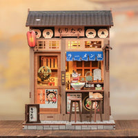 240-Piece DIY Ramen Restaurant Book Nook Kit with LED Light