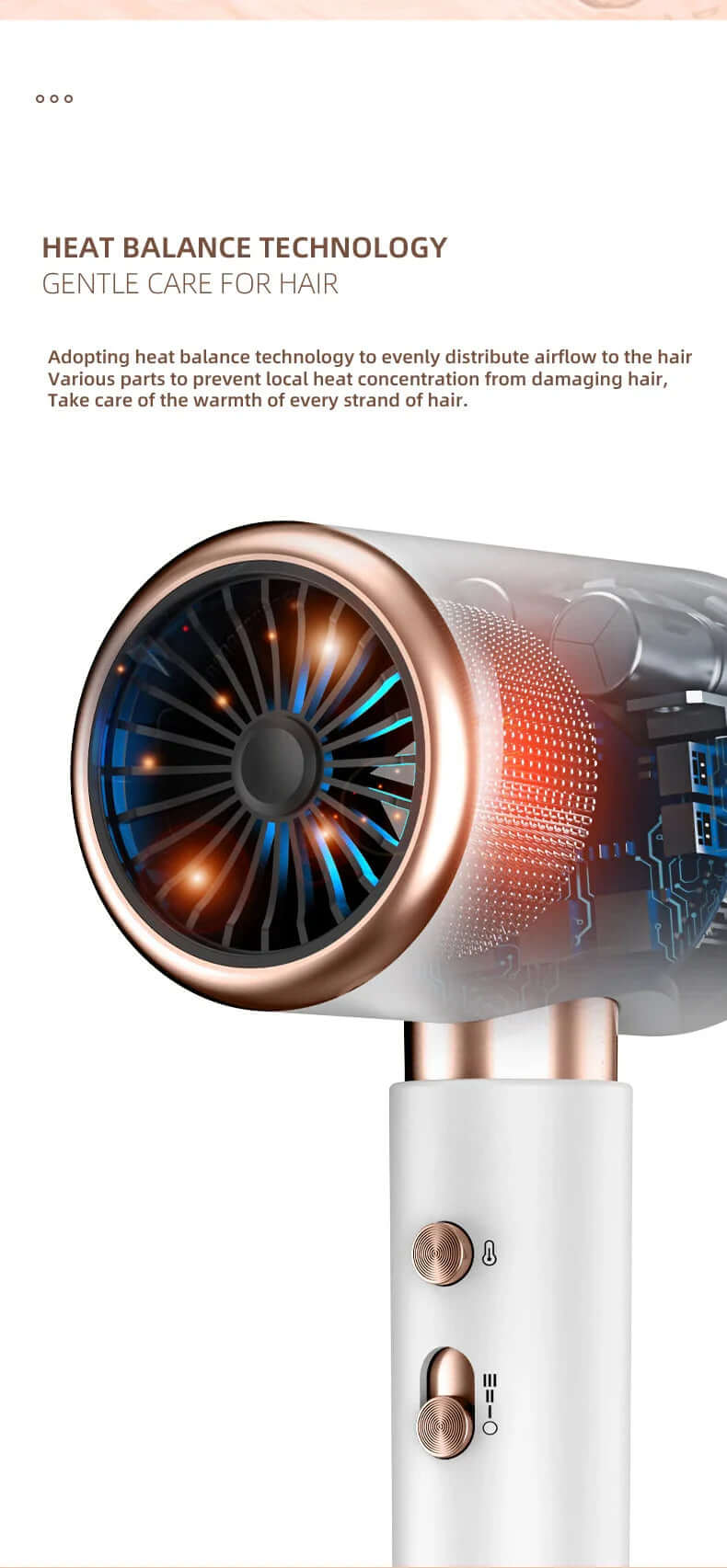 2400W Hair Dryer with Ion Technology - Fast Drying