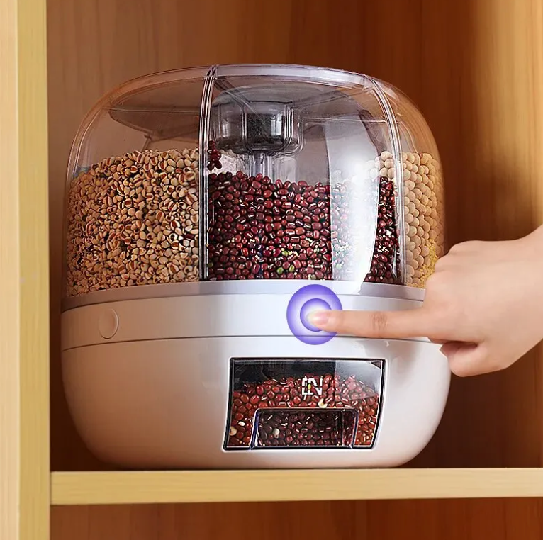 360° Rotating Grain Dispenser - Ensures an Organized and Efficient Kitchen Layout