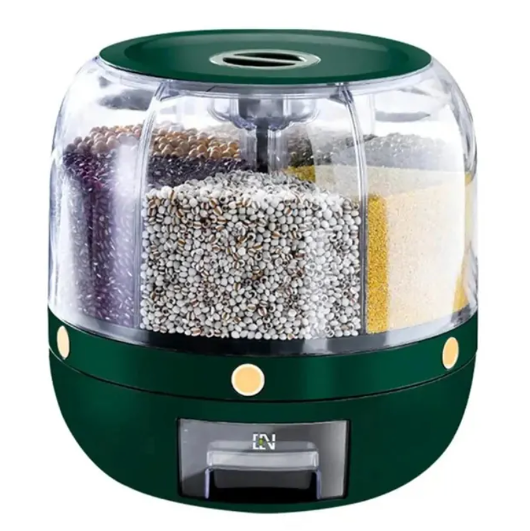 360° Rotating Grain Dispenser - Ensures an Organized and Efficient Kitchen Layout