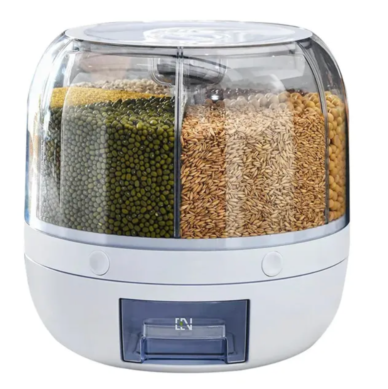 360° Rotating Grain Dispenser - Ensures an Organized and Efficient Kitchen Layout