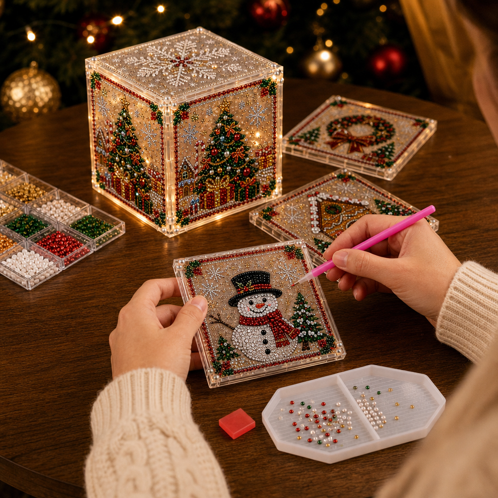 3D Diamond Painting Christmas Gift Box