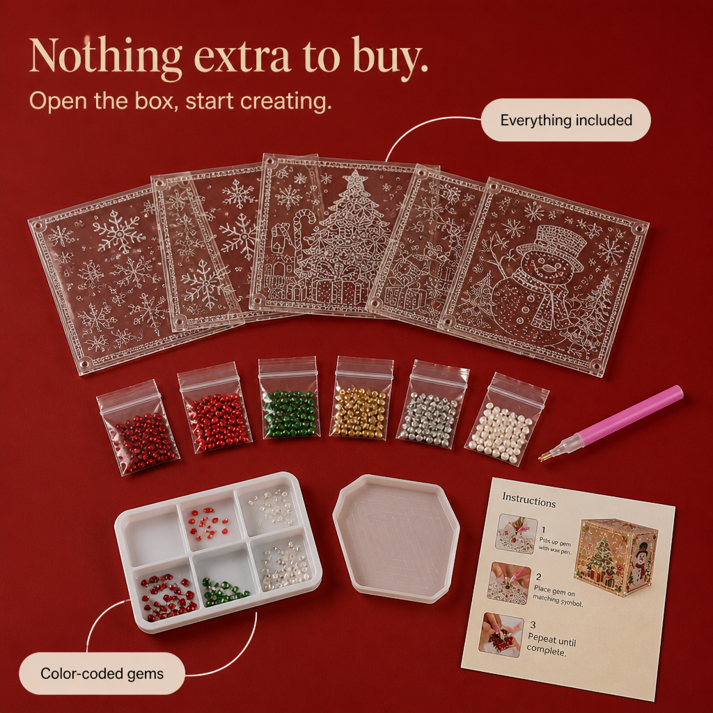 3D Diamond Painting Christmas Gift Box