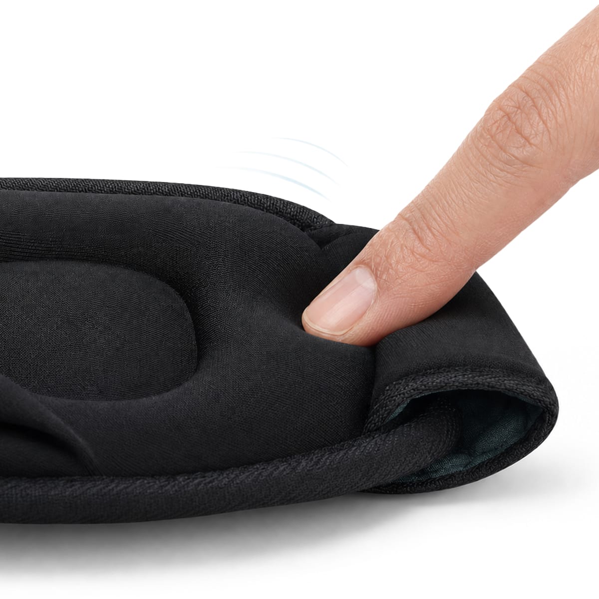 3D Sleep Mask in Polyester & Memory Foam - Contoured Eye Mask with Adjustable Strap for Rest & Travel