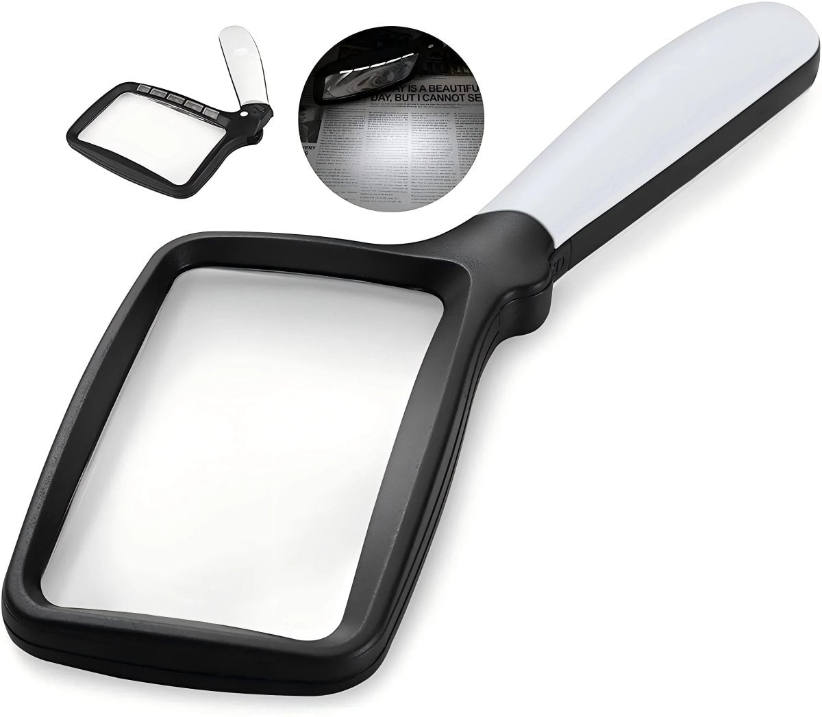 3X Handheld Magnifier with Bright LED Lighting