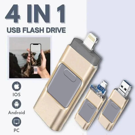 4-in-1 USB Flash Drive | Fast & Secure Storage