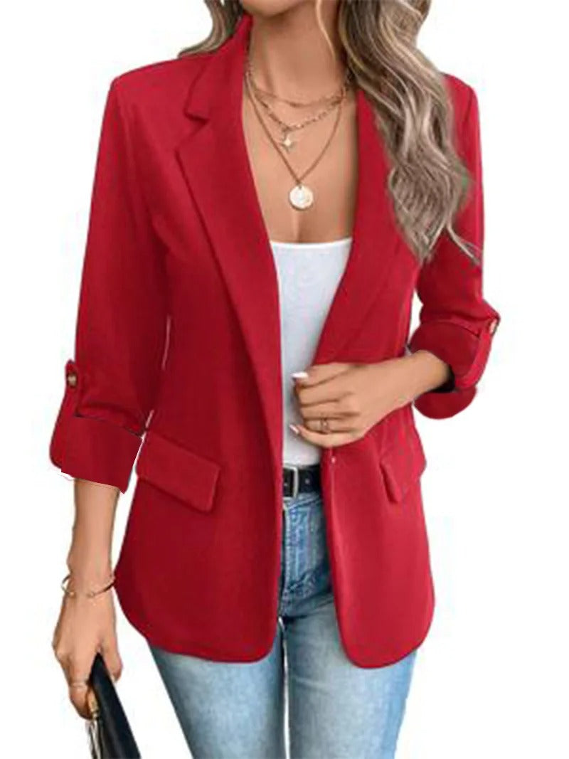 Image of Daniela | Women's Button-Up 3/4 Sleeve Blazer