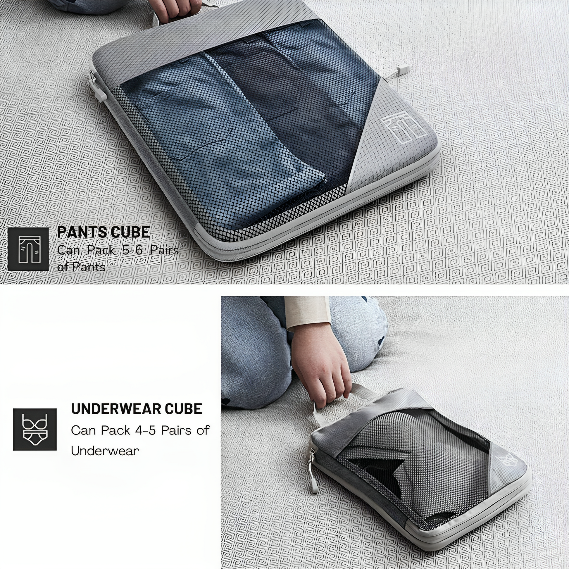 5 pcs - Compression Packing Cubes