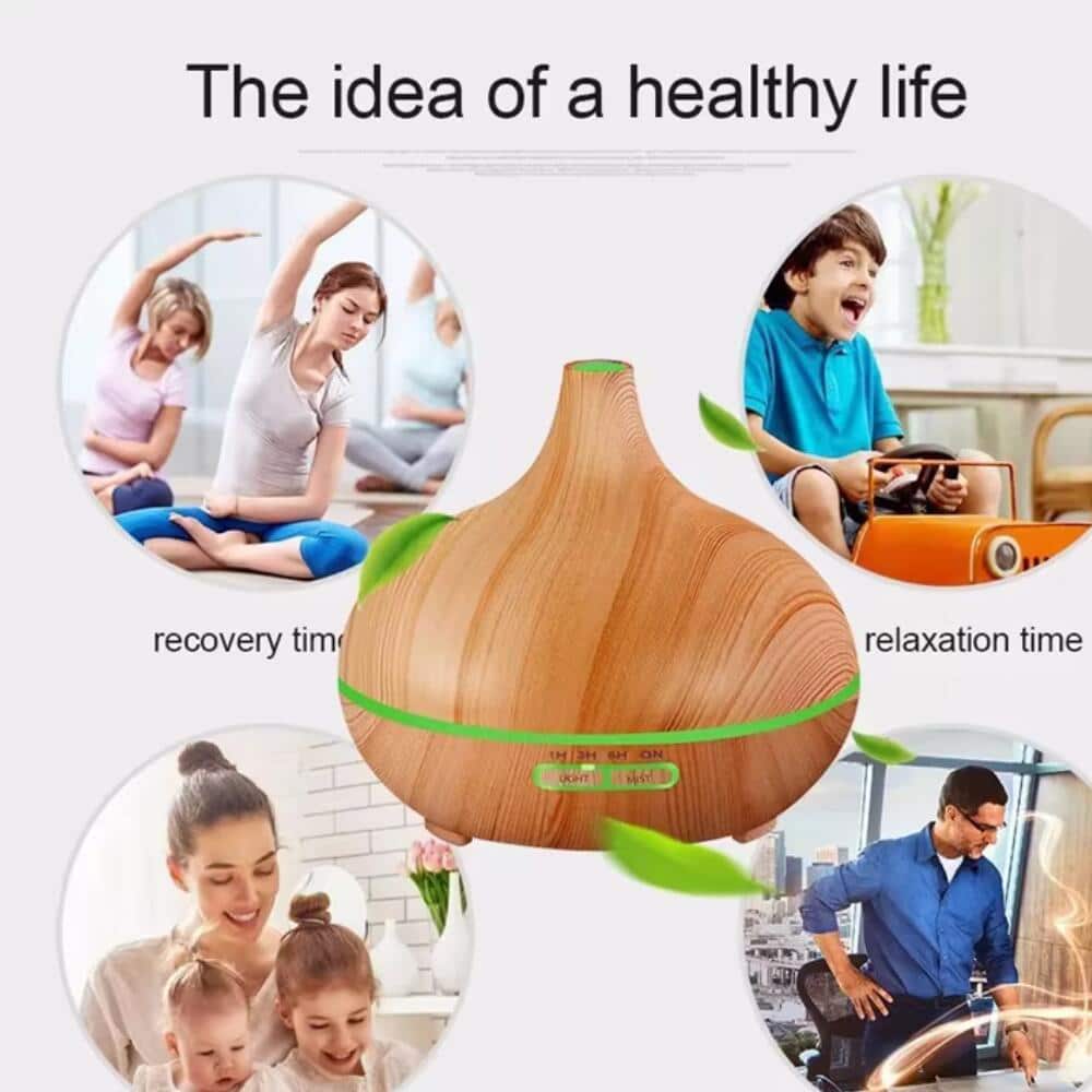 500 ml Aroma Diffuser with Wood Grain Finish