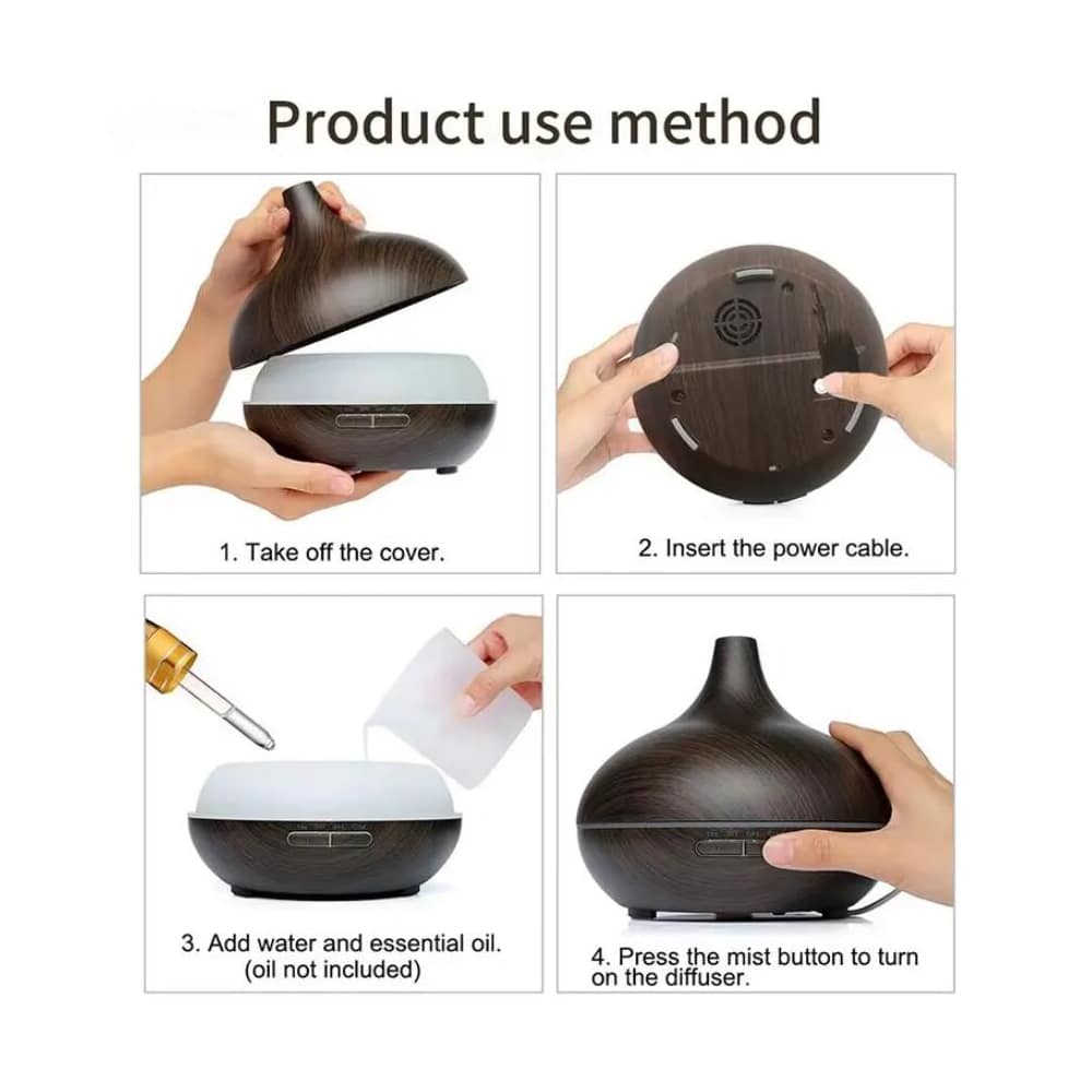 500 ml Aroma Diffuser with Wood Grain Finish