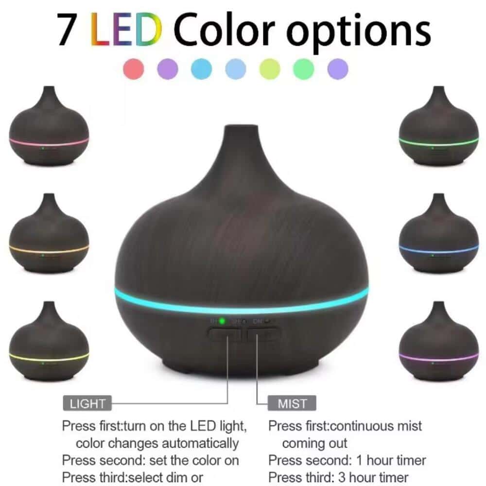 500 ml Aroma Diffuser with Wood Grain Finish