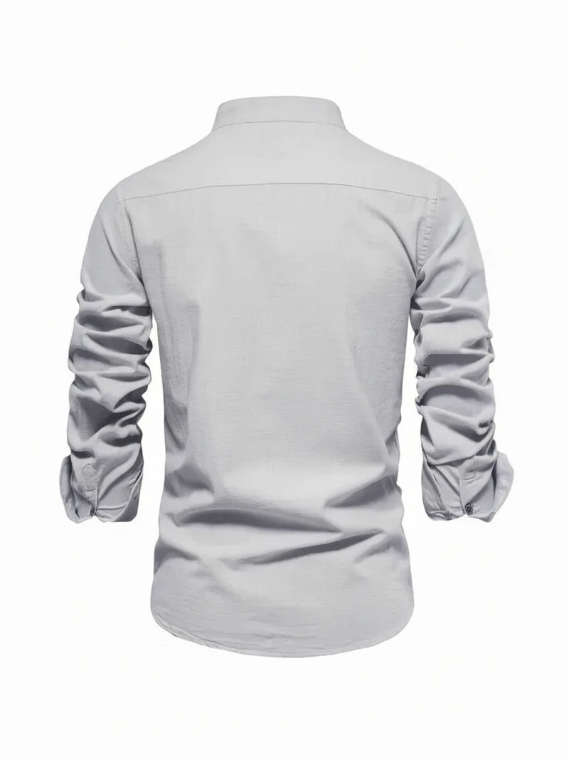 Band Collar Shirt for Men