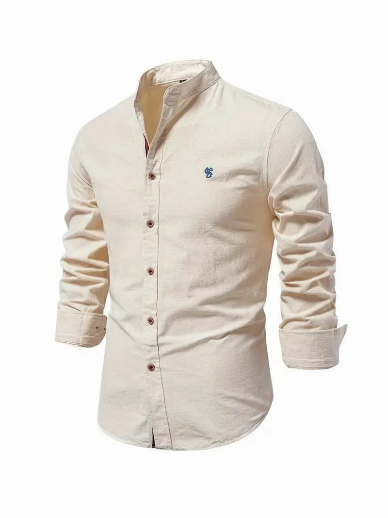 Band Collar Shirt for Men