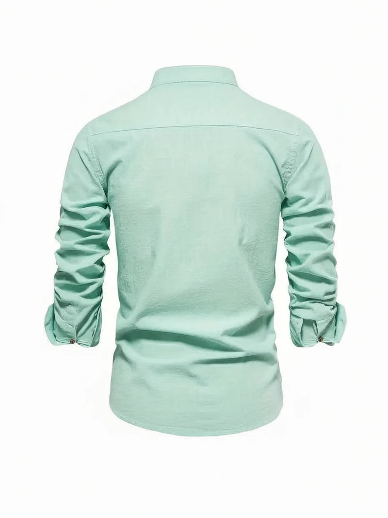 Band Collar Shirt for Men