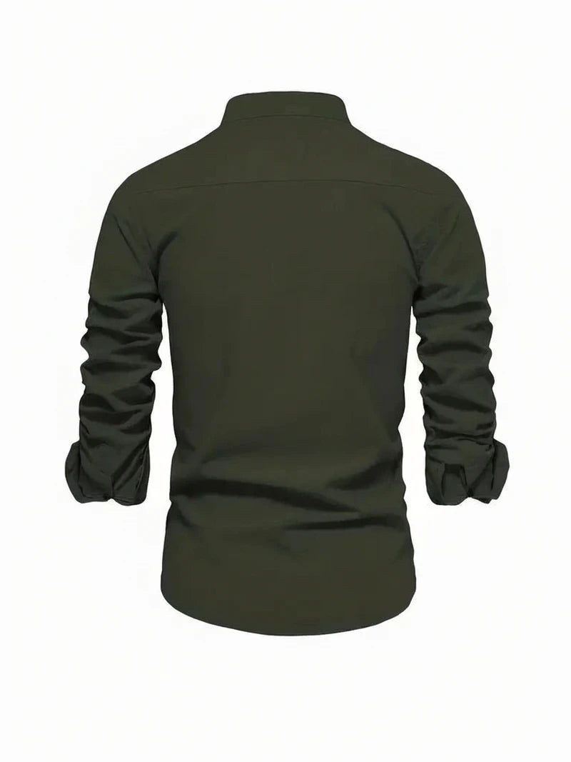 Band Collar Shirt for Men