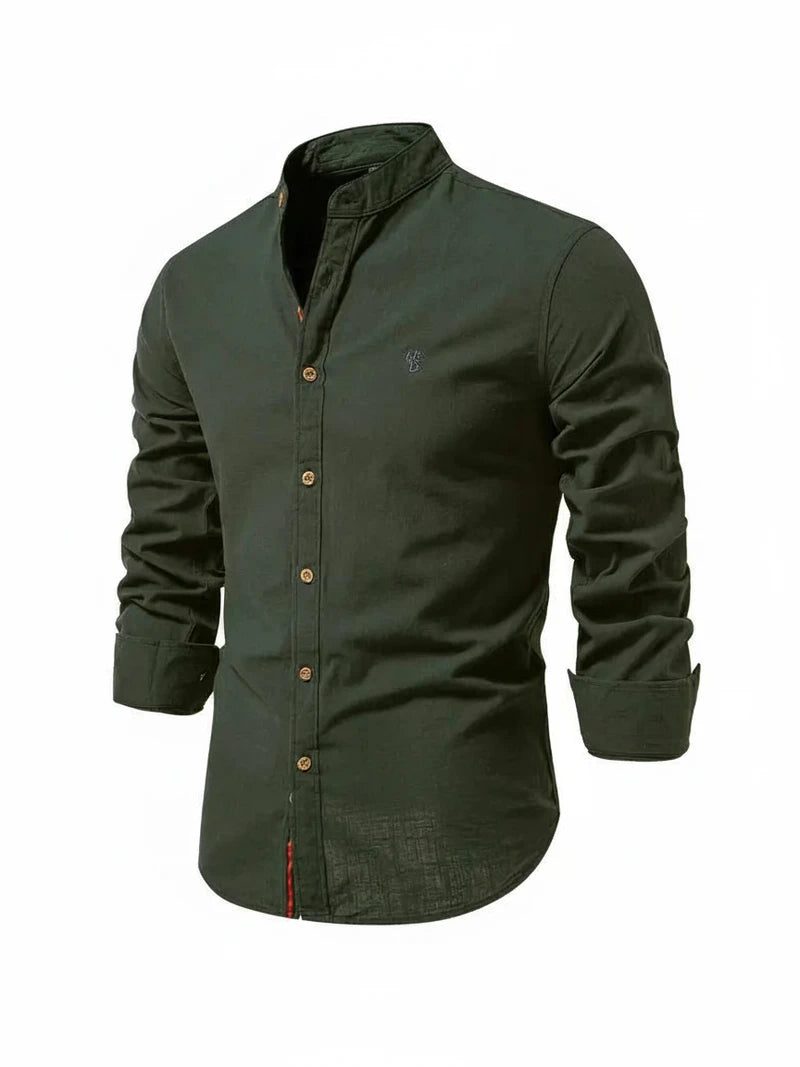 Band Collar Shirt for Men