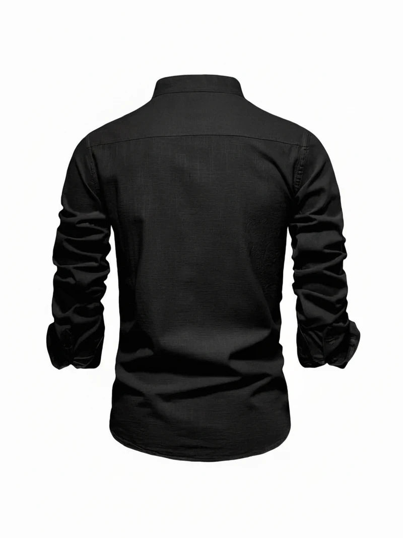 Band Collar Shirt for Men