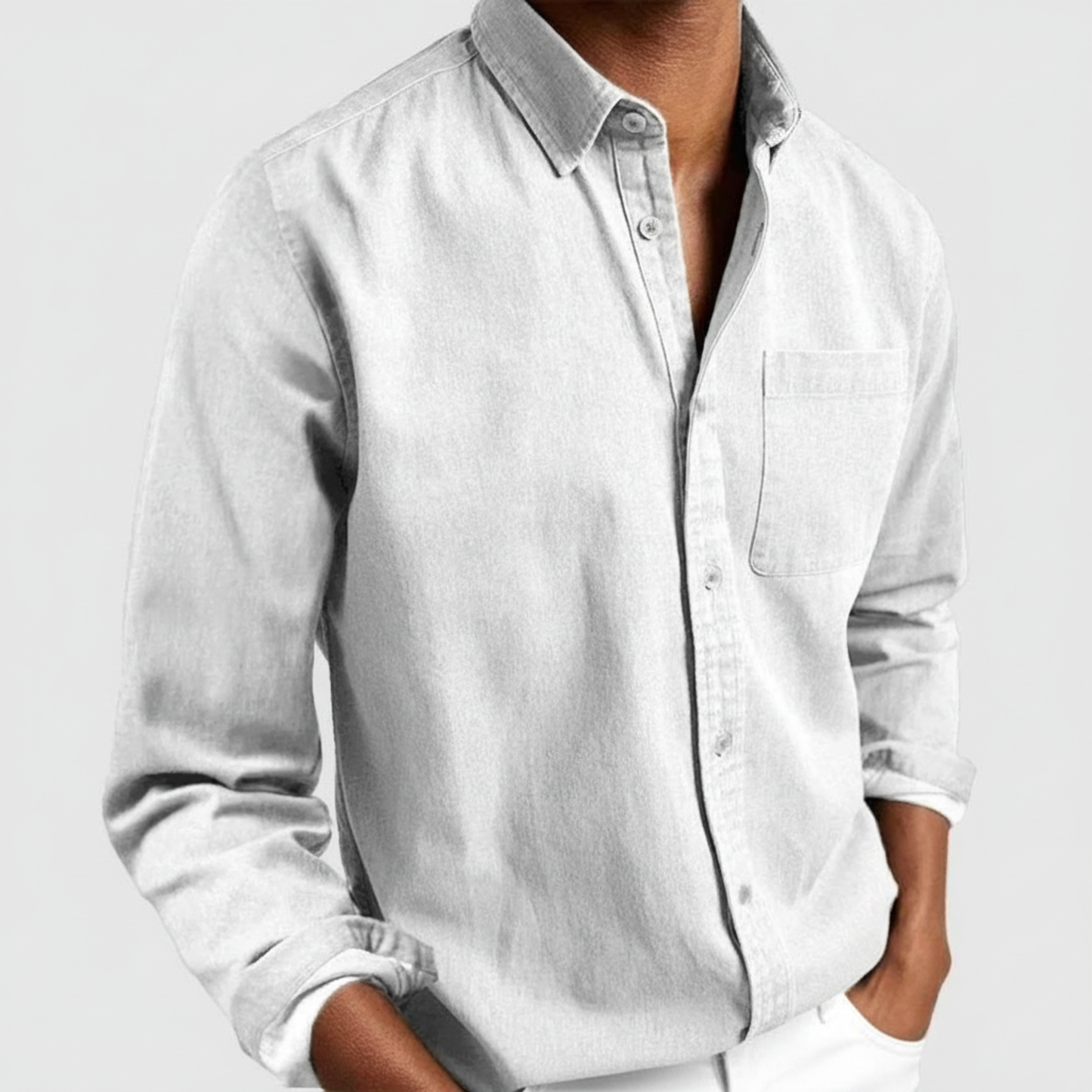 Button-Down Long Sleeve Shirt for Men