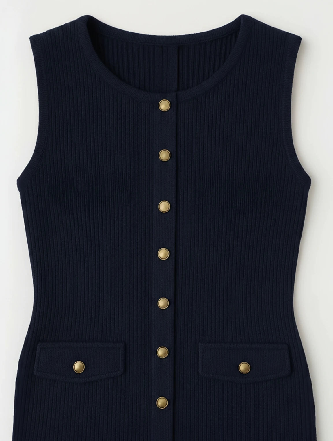 Button-Front A-Line Midi Dress for Women