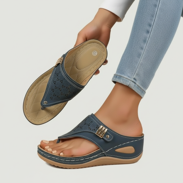 Comfort Wedge Thong Sandals for Women