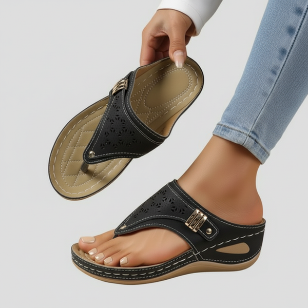 Comfort Wedge Thong Sandals for Women