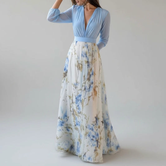 Floral A-Line Maxi Dress for Women