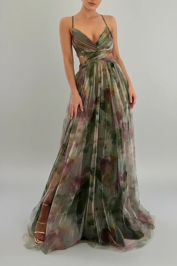Floral A-Line Maxi Dress for Women