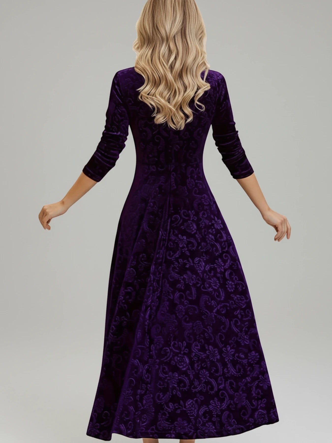 Floral A-Line Midi Dress for Women