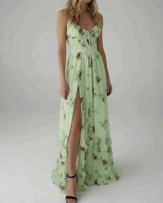 Women's Floral Spaghetti Strap Maxi Dress