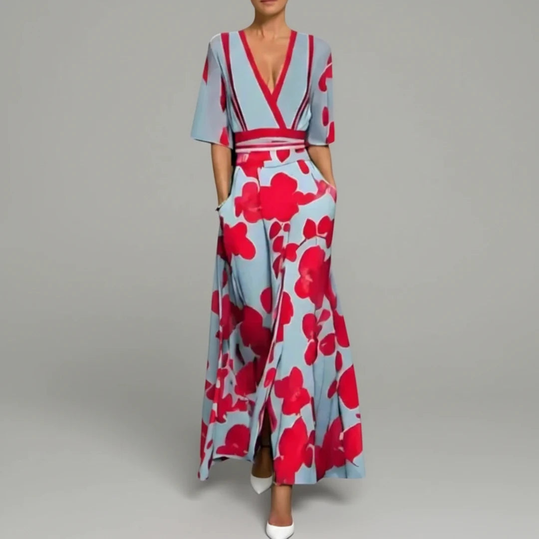 Floral Wrap Maxi Dress for Women