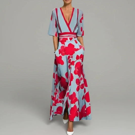 Floral Wrap Maxi Dress for Women