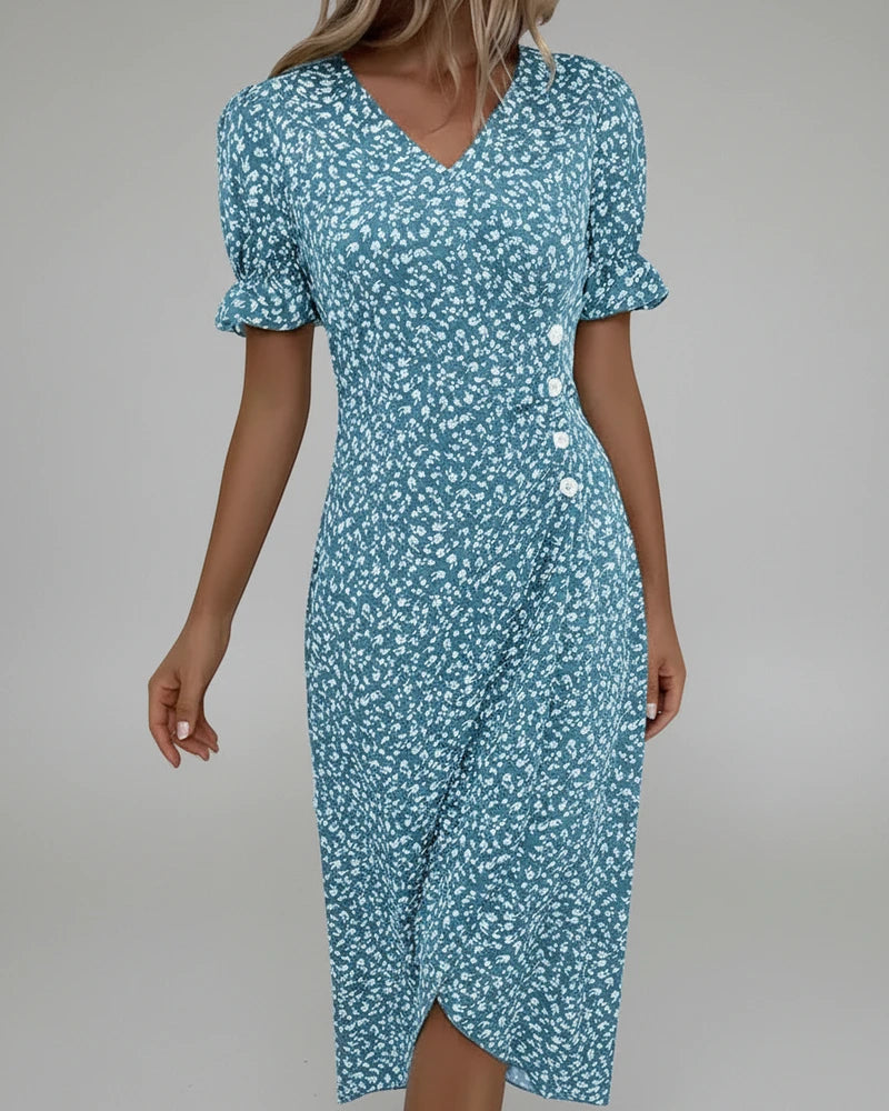 Lisa | Women's Floral Wrap Midi Dress