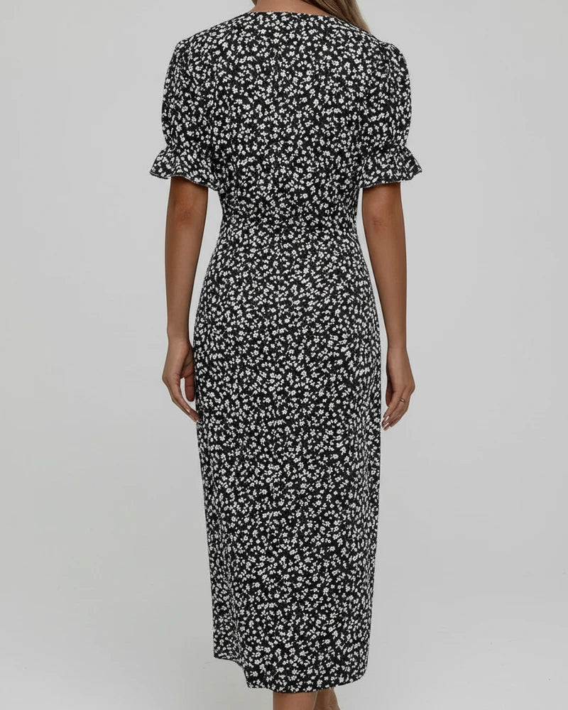 Lisa | Women's Floral Wrap Midi Dress