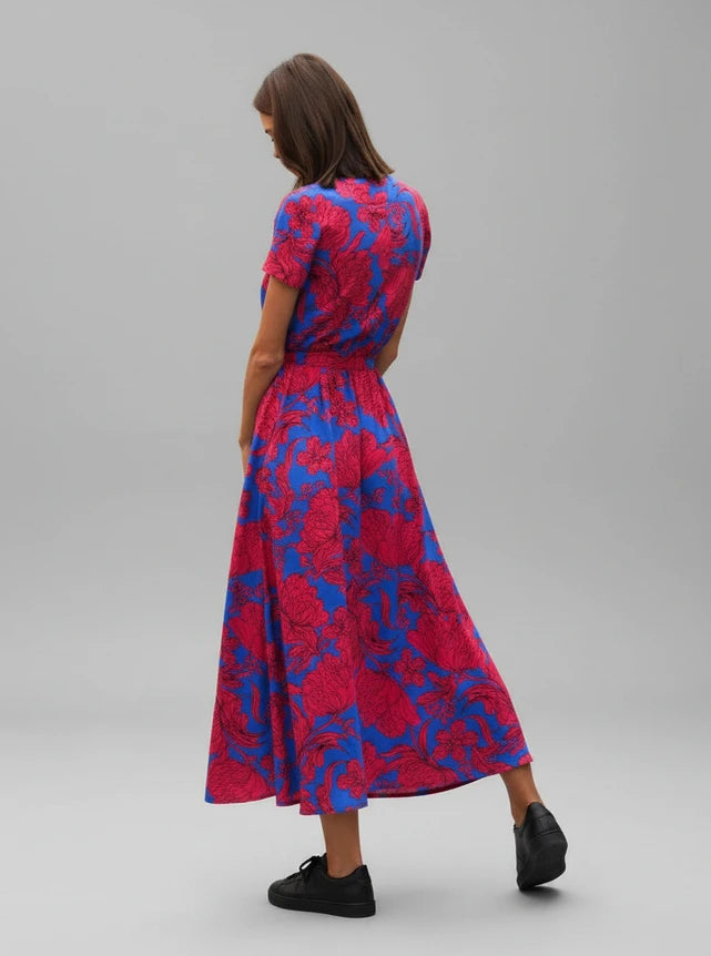 Floral Wrap Midi Dress for Women