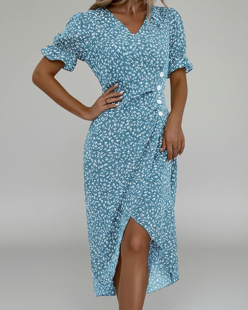 Lisa | Women's Floral Wrap Midi Dress