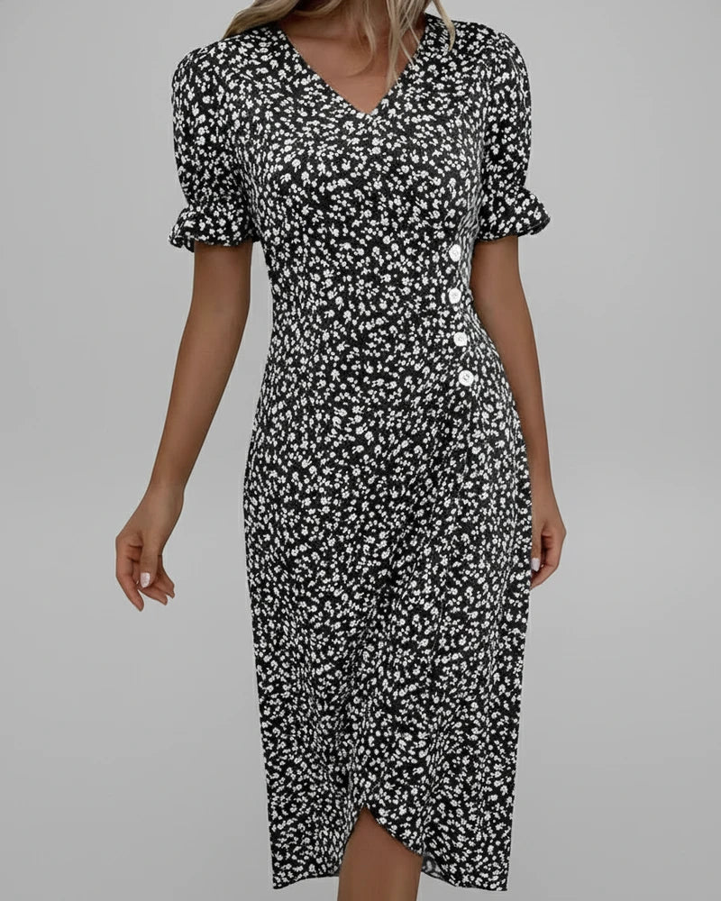Lisa | Women's Floral Wrap Midi Dress