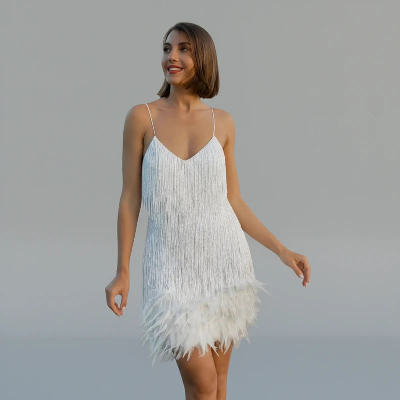 Fringe Bodycon Mini Dress for Women
