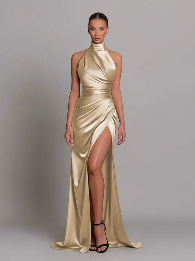 Halter Bodycon Maxi Dress for Women