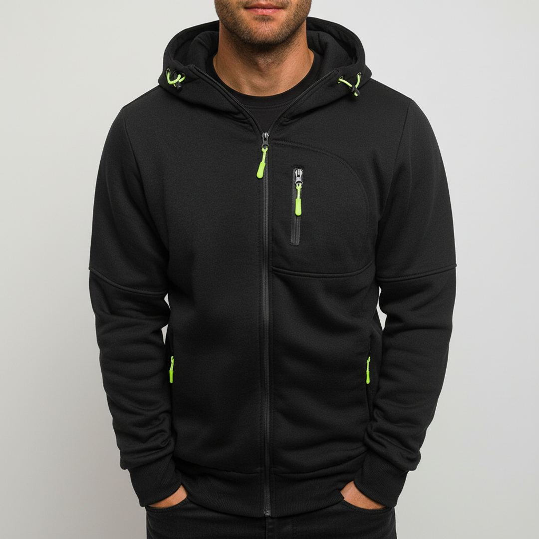 Hooded Zip-Up Casual Jacket for Men