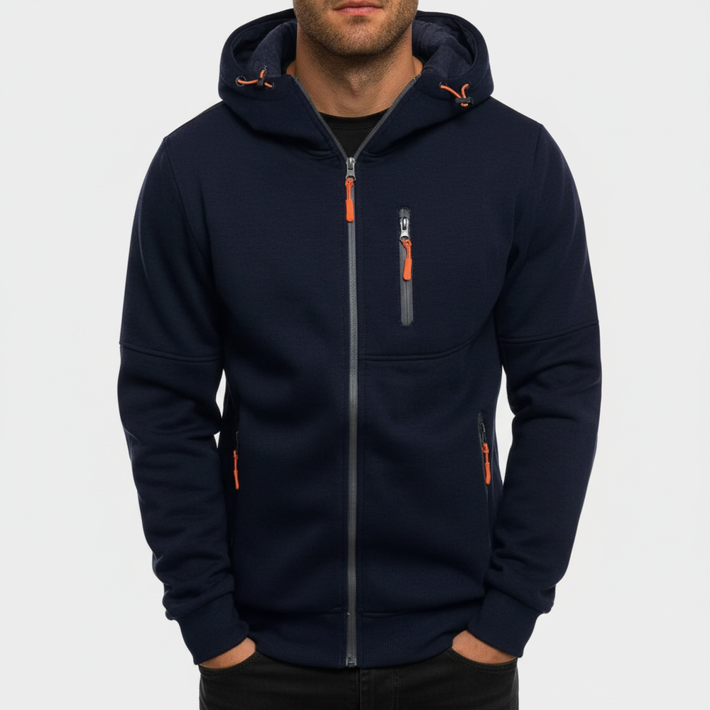 Hooded Zip-Up Casual Jacket for Men
