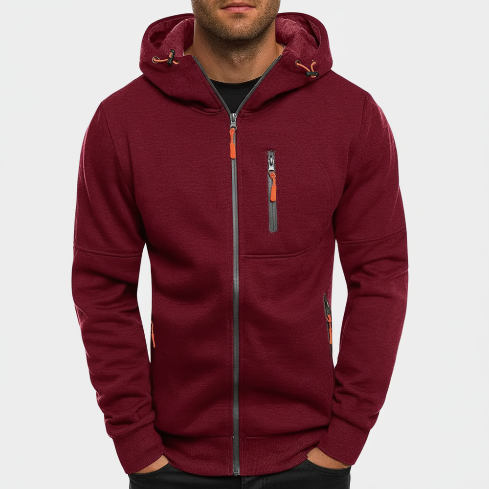 Hooded Zip-Up Casual Jacket for Men