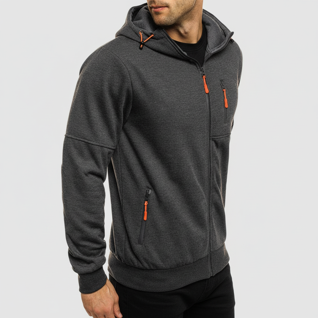 Hooded Zip-Up Casual Jacket for Men