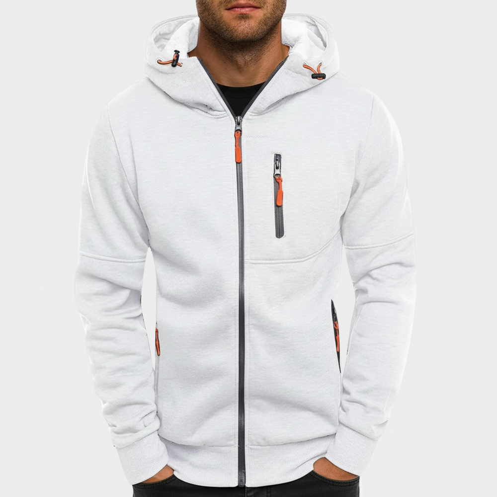 Hooded Zip-Up Casual Jacket for Men