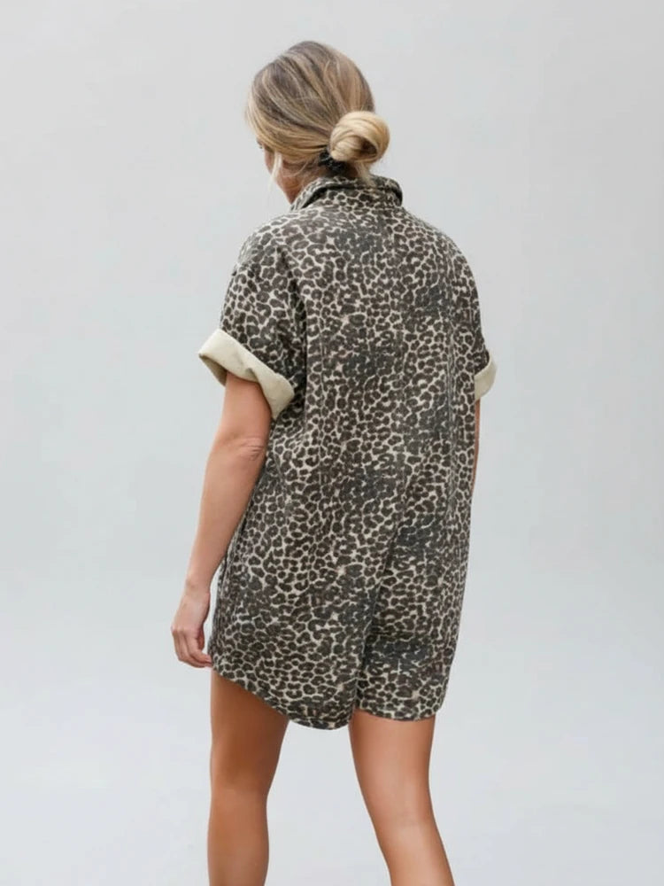 Women's Leopard Print Romper